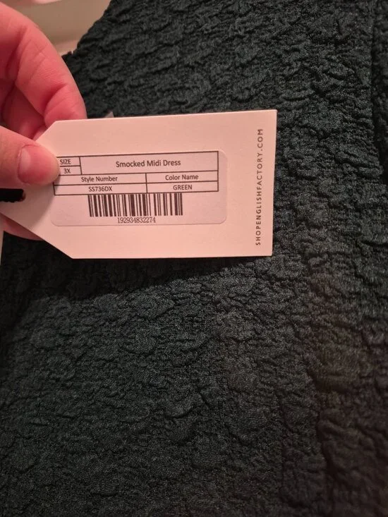 English Factory Short-Sleeve Textured Midi Dress - Picture 5 of 10